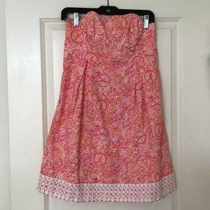 Lilly Pulitzer size 4 strapless dress NWOT!